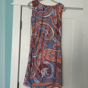 J. McLaughlin Blue and Orange Paisley Dress